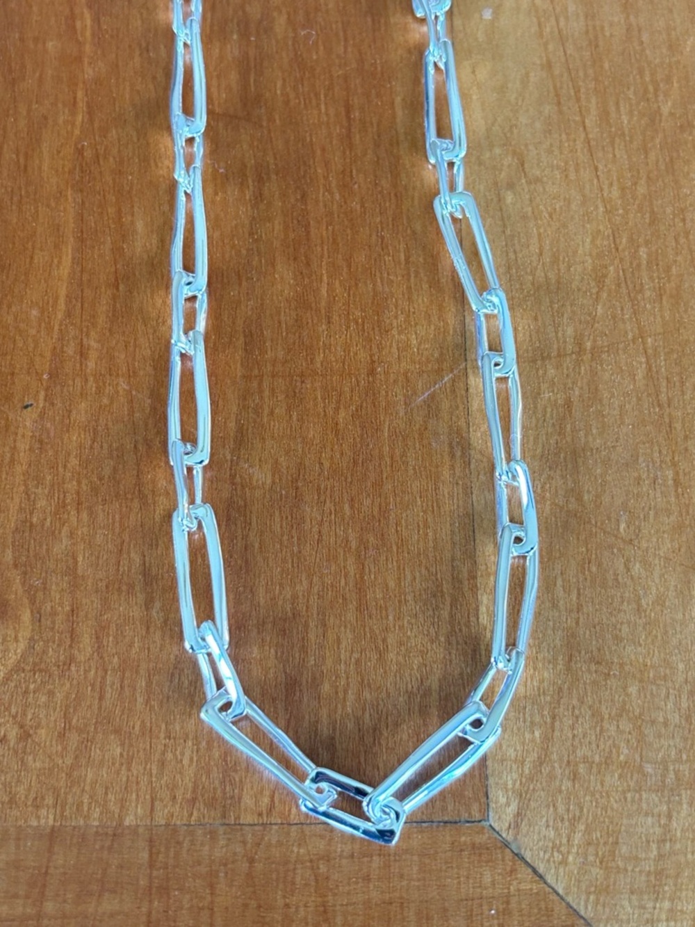 NWT ARGENTO VIVO Silver Paperclip Chain Necklace - Women Jewelry - Picture 3 of 5